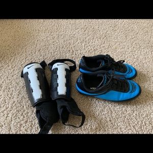 Soccer Shoes and Shinguards